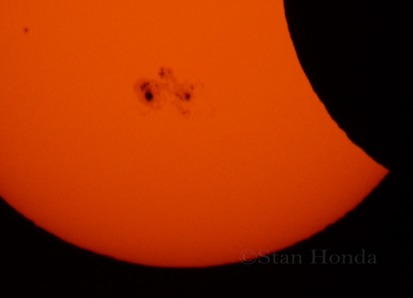 Sunspot AR2192 mid-eclipse