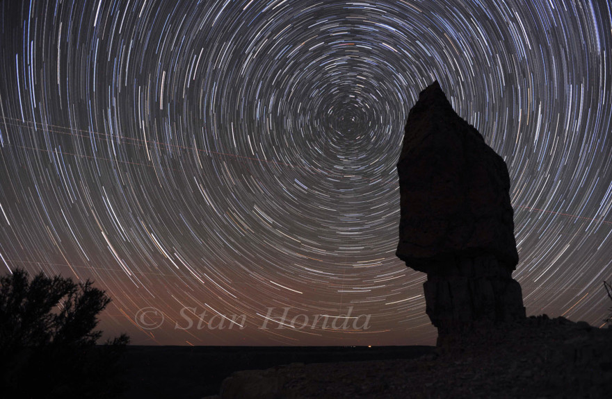 Star trails, Shoshone Point