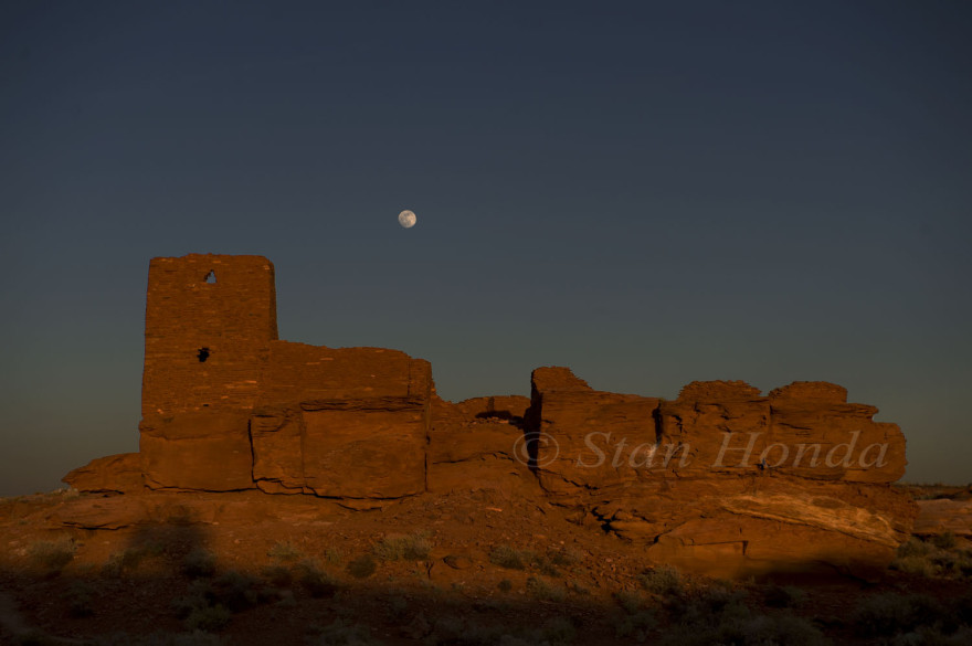 Moon rise, Wukoki Pueblo