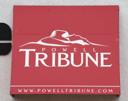 Awning at the Powell Tribune.