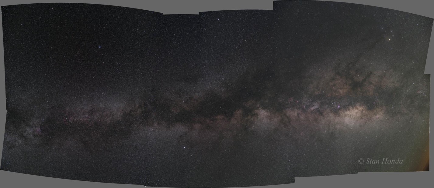 Ten frame mosaic of the Milky Way. From the North Rim of the Grand Canyon.