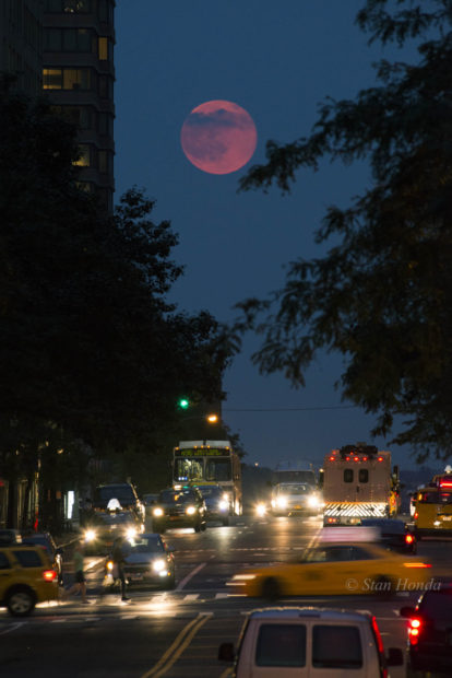 The June "Strawberry moon", full moon rises on summer solstice, June 20, 2016.